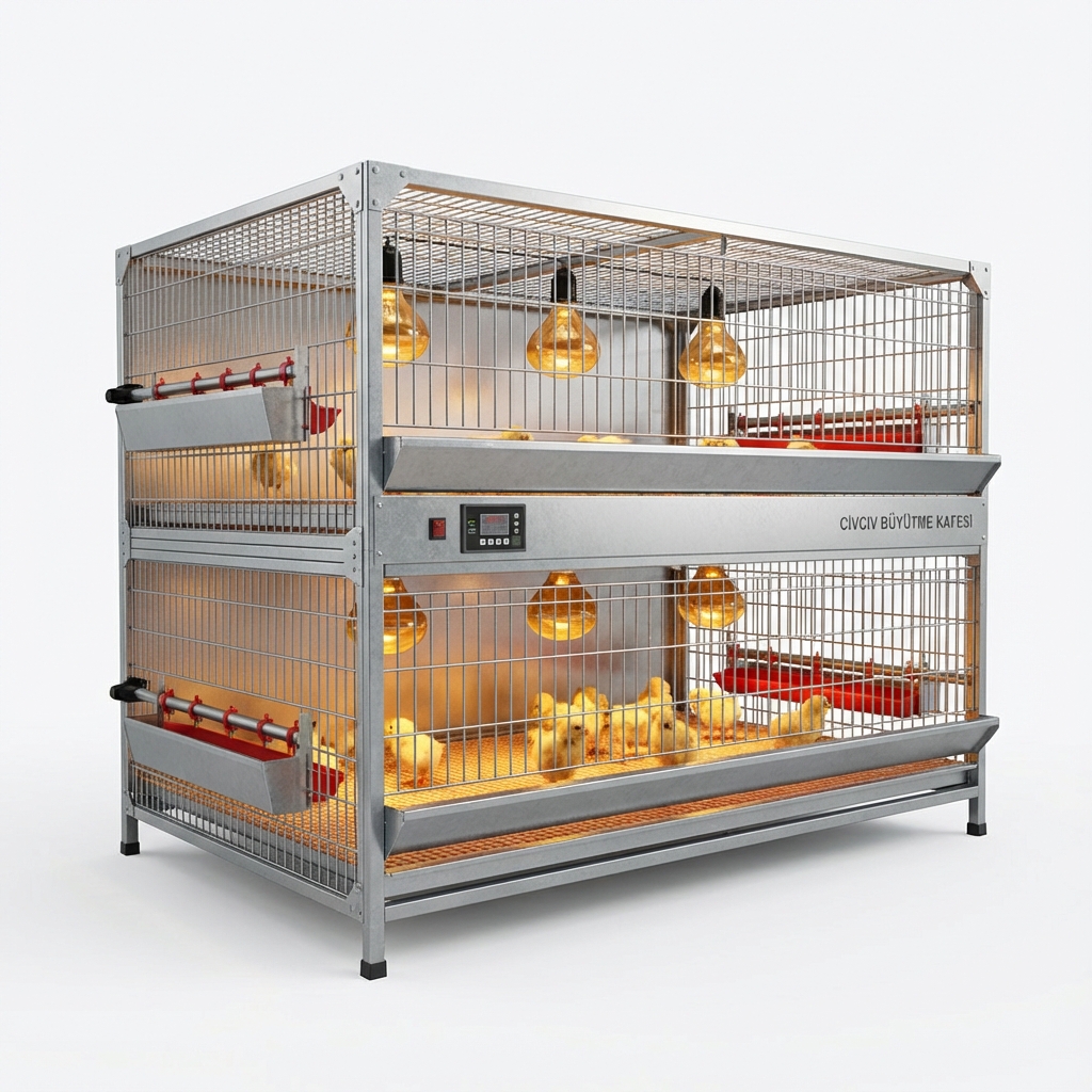 Civciv Büyütme Kafesi Tam Otomatik